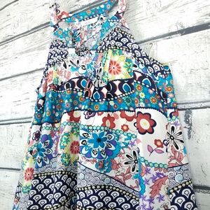 Anthro Kyla Seo - flower print racer back blouse